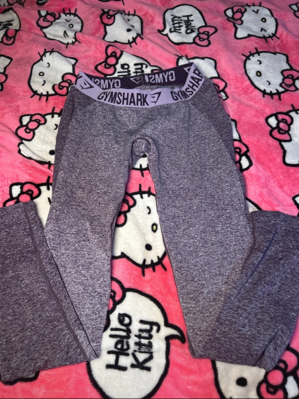 Gymshark Girls Purple Heather Seamless Leggings
